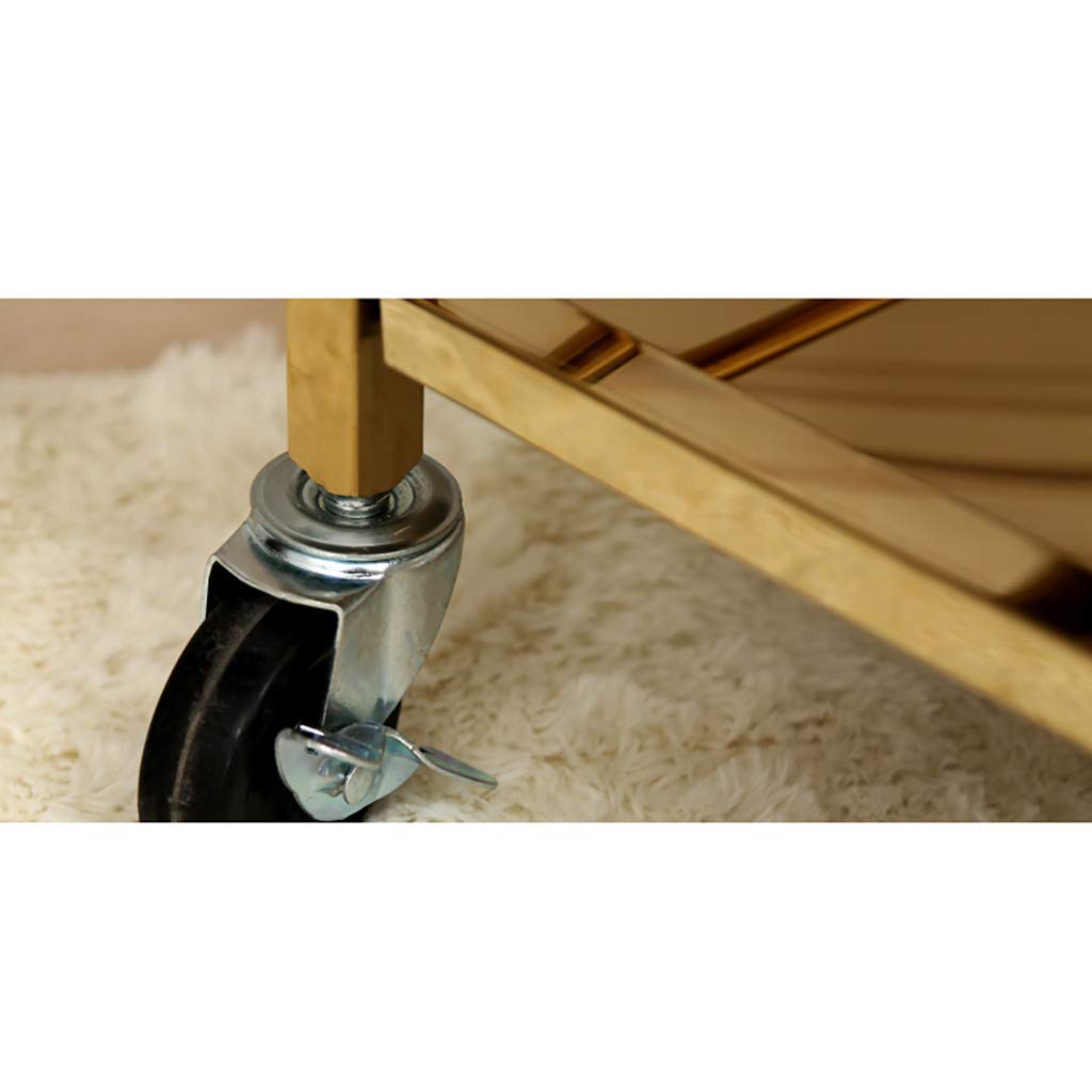 Carrito rodante de acero inoxidable de 3 niveles para hoteles y restaurantes | estante le Sto para postres, servicio de alimentos y eficiencia gastronómica