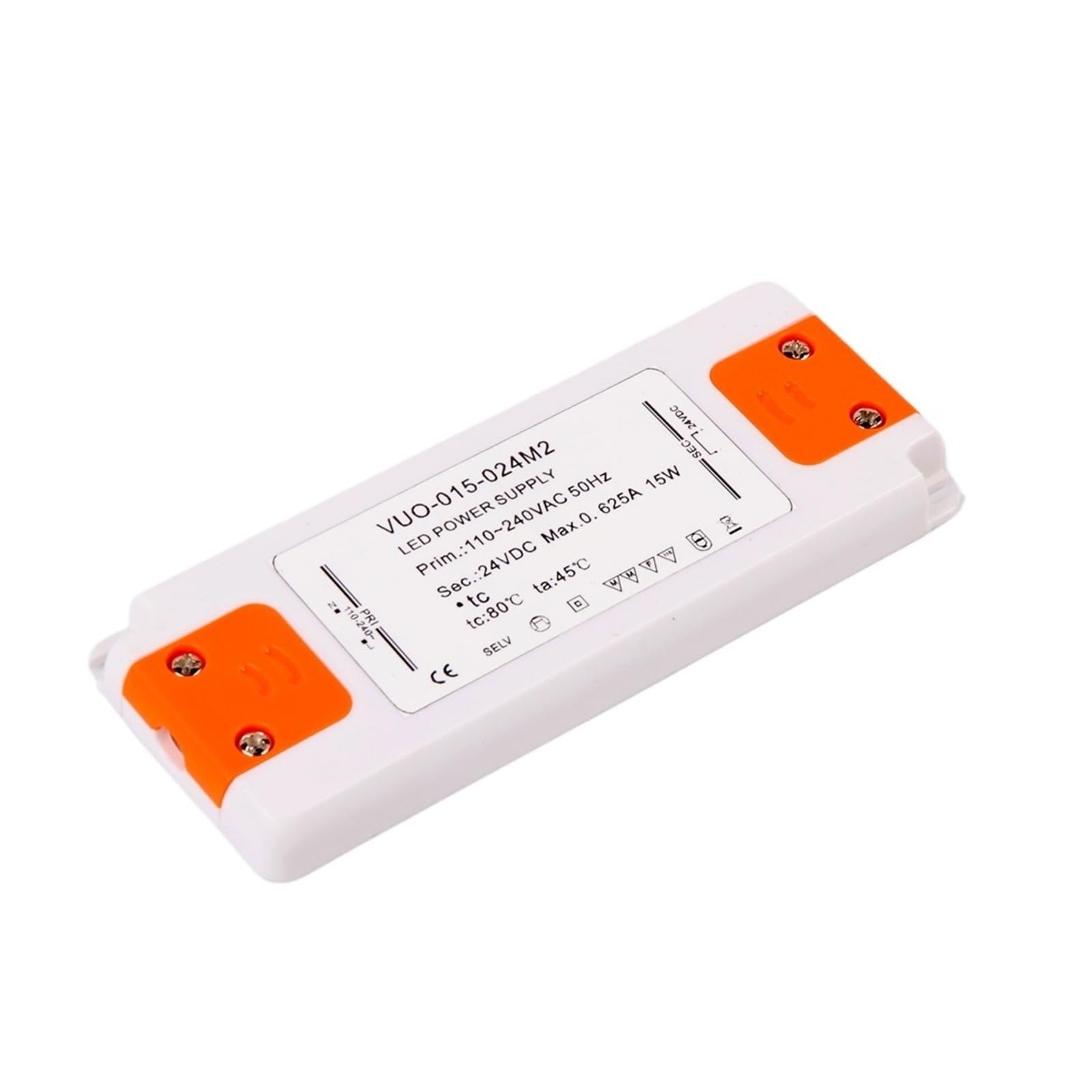 PWANUIGTE LED Driver 6W 12W 15W 30W 50W 60W AC110V 220V to DC12V 24V Power Transformer(24V15W)