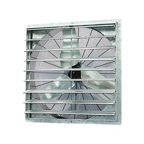 Iliving - 36" Wall Mounted Shutter Exhaust Fan - Automatic Shutter - Single Speed - Vent Fan For Home Attic, Shed, or Garage Ventilation, 6128 CFM, 9000 SQF Coverage Area, Silver (ILG8SF36S) Cover