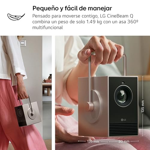 Miniatura 7 de LG PU600U - Proyector CineBeam 4K UHD, Láser 3 Ch (RGB), Smart TV WebOS 24, Brillo 600 Lúmenes, HDR10 y HLG, Pantalla hasta 120", AirPlay 2 y Screen Share, Bluetooth, Plata/Negro