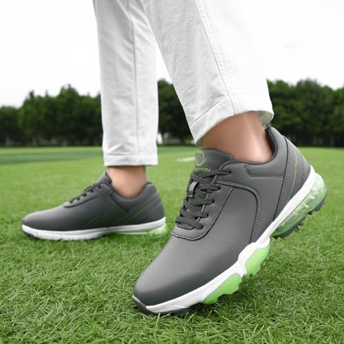 Image of Spikes Golf Shoes Men Training Golf Sneakers Comfortable Walking Footwears for Golfers