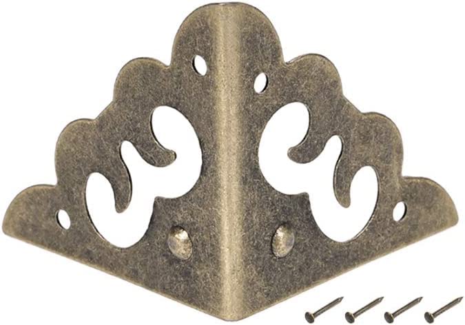 Protectores de esquinas de metal Protectores Esquina de la encimera de la abrazadera angular, protector de reposapiés, Protectores de esquinas de caja Parachoques de caja de madera 30 X 30 X 30 mm Ton