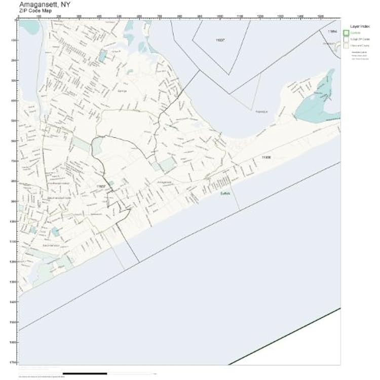 Working Maps Zip Code Wall Map of Amagansett, NY Zip Ubuy Turkey