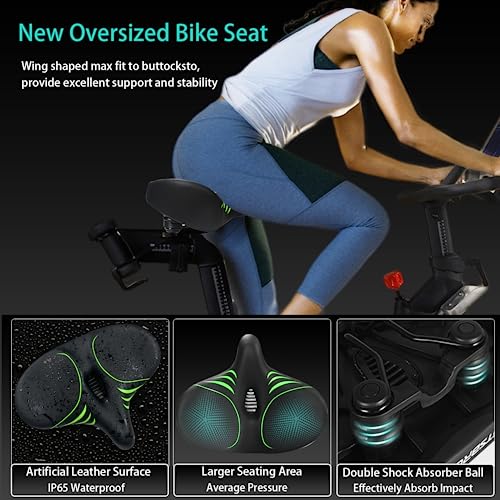 Gtsbros Oversized Bike Seat, Extra Wide Bike Seats For Women Men Comfort Universal Bike Seat Cushion Fit For Peloton Bike,Exercise,Road,Spin Bike, Bicycle Saddle Replacements #TOP2