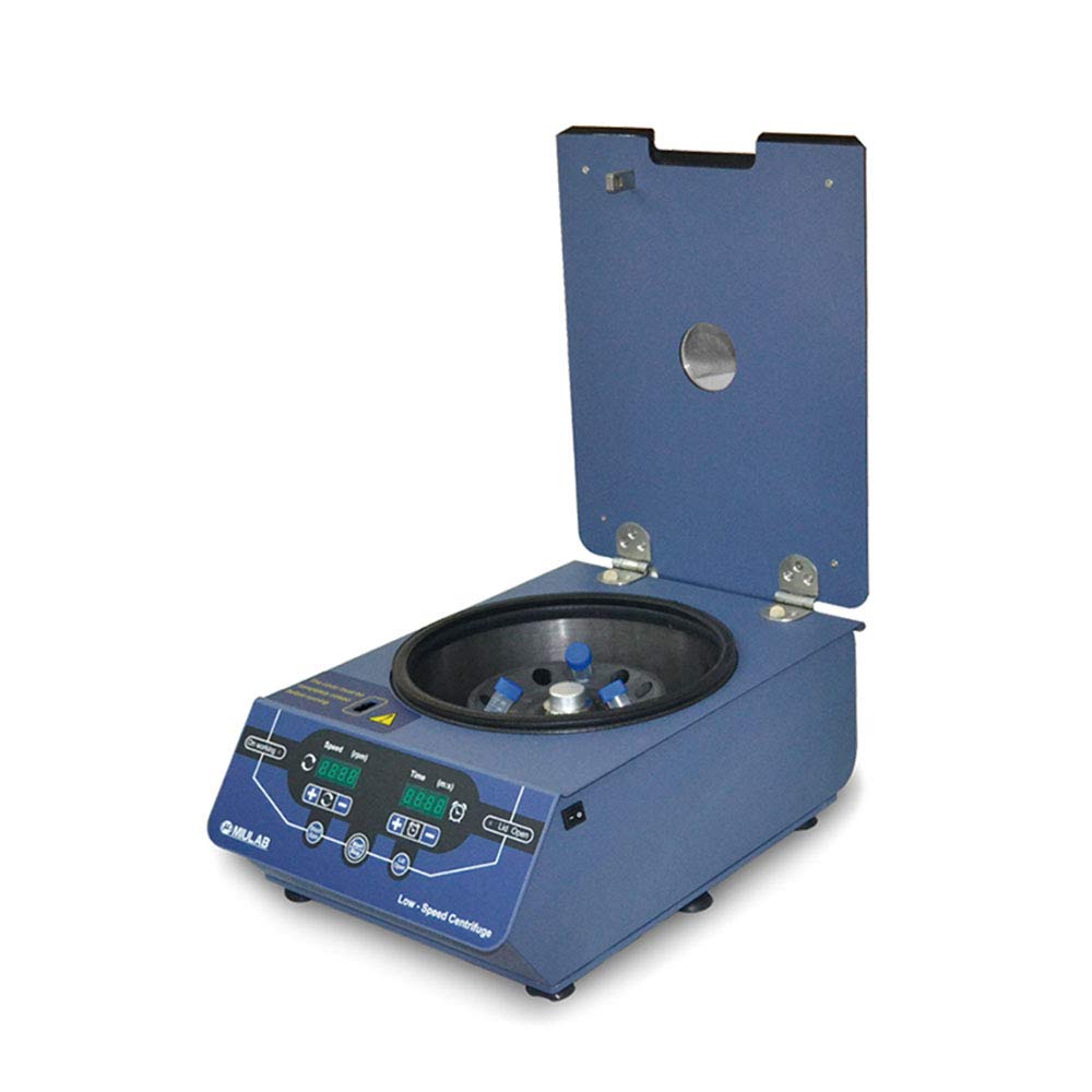 CGOLDENWALL Centrífuga de laboratorio 4500rpm 2490xg para práctica clínica y biológica 12x10m/15ml Capacidad/Pantalla LED/Control de CPU/Rotor de gran capacidad (tubos de 50mlx6)