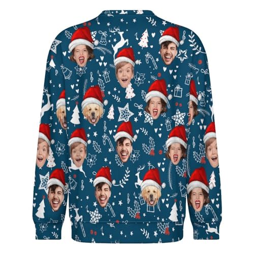 Custom Sweater for Men Personalized Face Ugly Christmas Funny Pullover Sweater Tops Casual Sweaters4