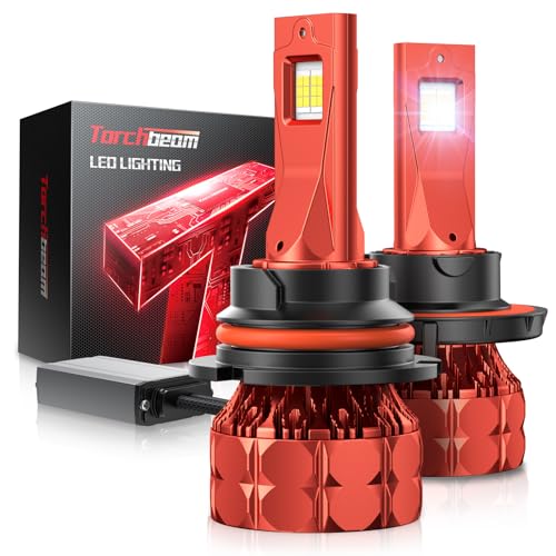 Image of Torchbeam 9007 /HB5 Bulbs T7 Series, 68,000LM 900% Ultra Brighter Light Bulbs, 6500K 9007 Light with High Speed Fan, 5Min Quick Installation Fog Light, 60000 Hours Lifelong, Pack of 2