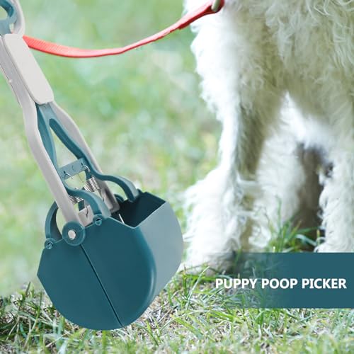 Image of Foldable Pooper Scooper Long Handle Dog Poop Scoop for Easy Clean up, Compact and Durable Pet Waste Picker for All Dog Sizes, Avocado Green