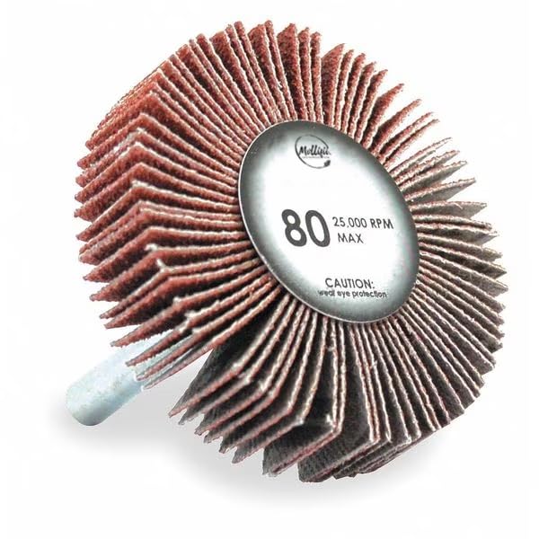 Flap Wheel, AO, 3x1x1/4 in Shank, 80G