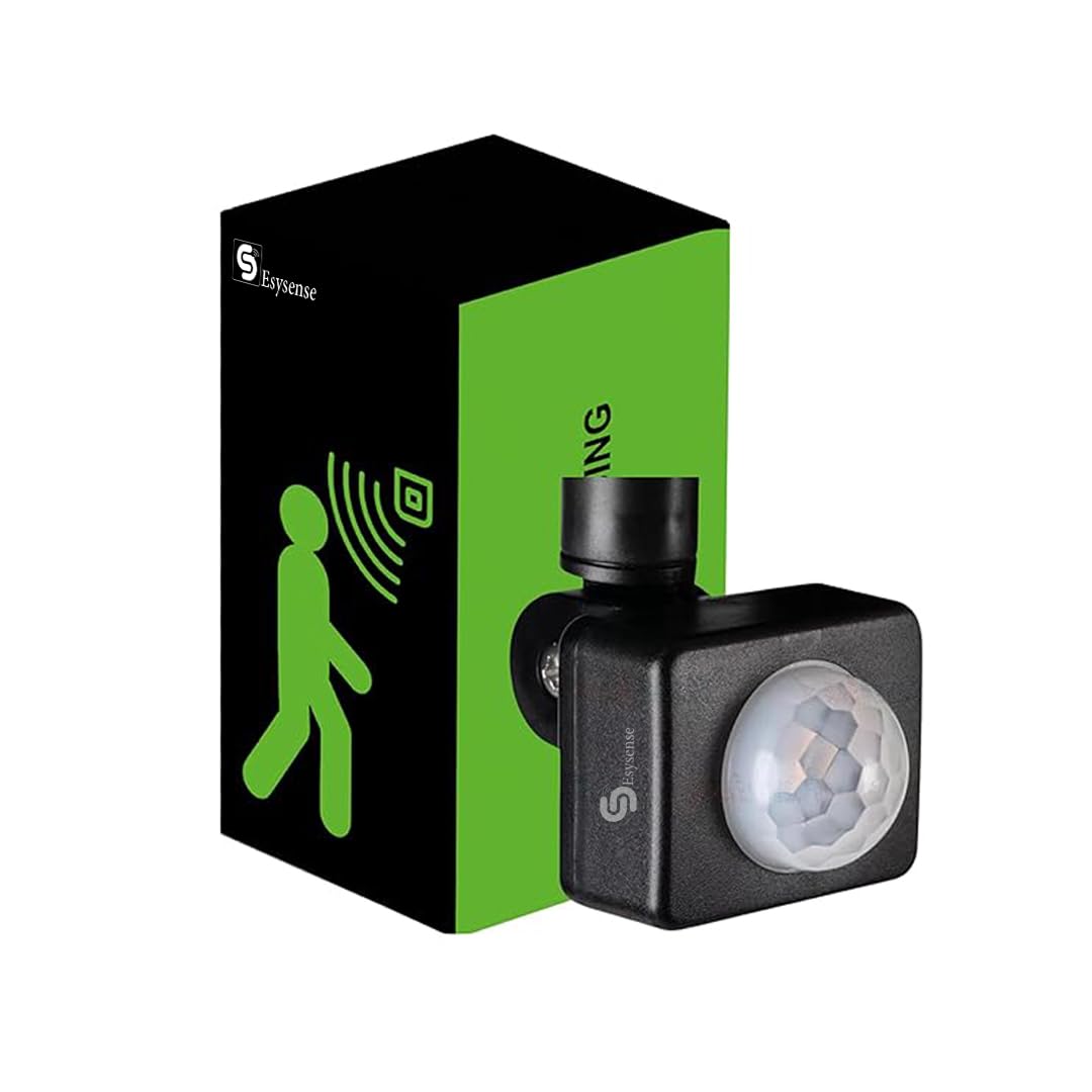 Sponsored Ad - Adjustable PIR Motion Sensor | 180° Angle Auto On Off Sensor | 1-7M Detection Range, IP65 Waterproof | Compact Infrared Motion Detector for Home, Garden, Garage & Outdoor Lighting (ESY-P31)