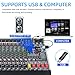 MIZISNR 16 Channel Audio Mixer Professional Sound Mixing Board with 99 DSP Effects, 7-band EQ Digital DJ Mixer Console w/USB Bluetooth MP3 for Recording, Independent 48V Power & Mute Button