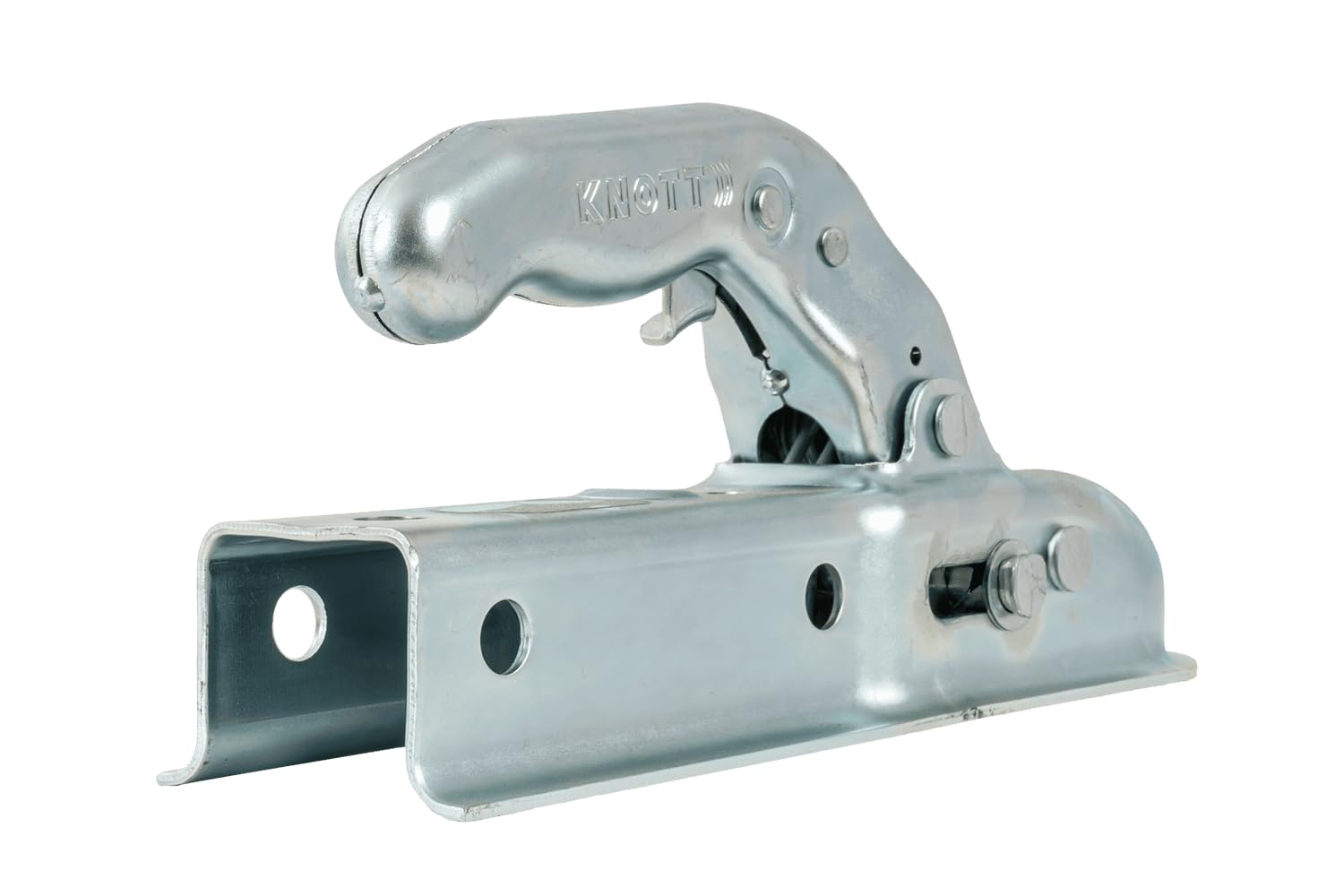 KNOTT gancio a sfera K7.5-G 750 kg timone quadro 45 mm carico verticale 75 kg per traino rimorchio per quadro 45 mm acciaio zincato protezione anticorrosione installazione semplice