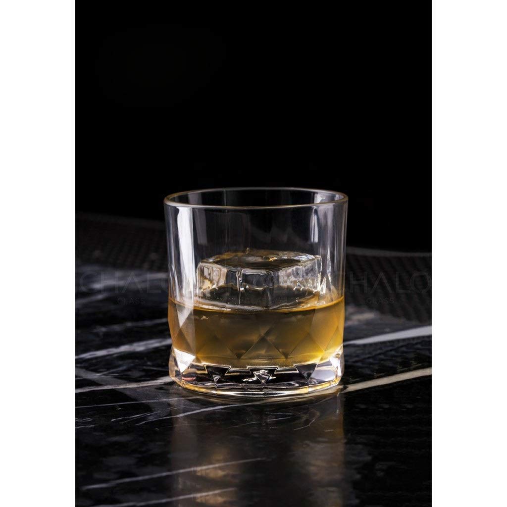 TAGROCK Premium Crystal Clear Cut X Hard Rock Classic Whisky Glasses, 350ml, Pack of 6 - Image 3 thumbnail