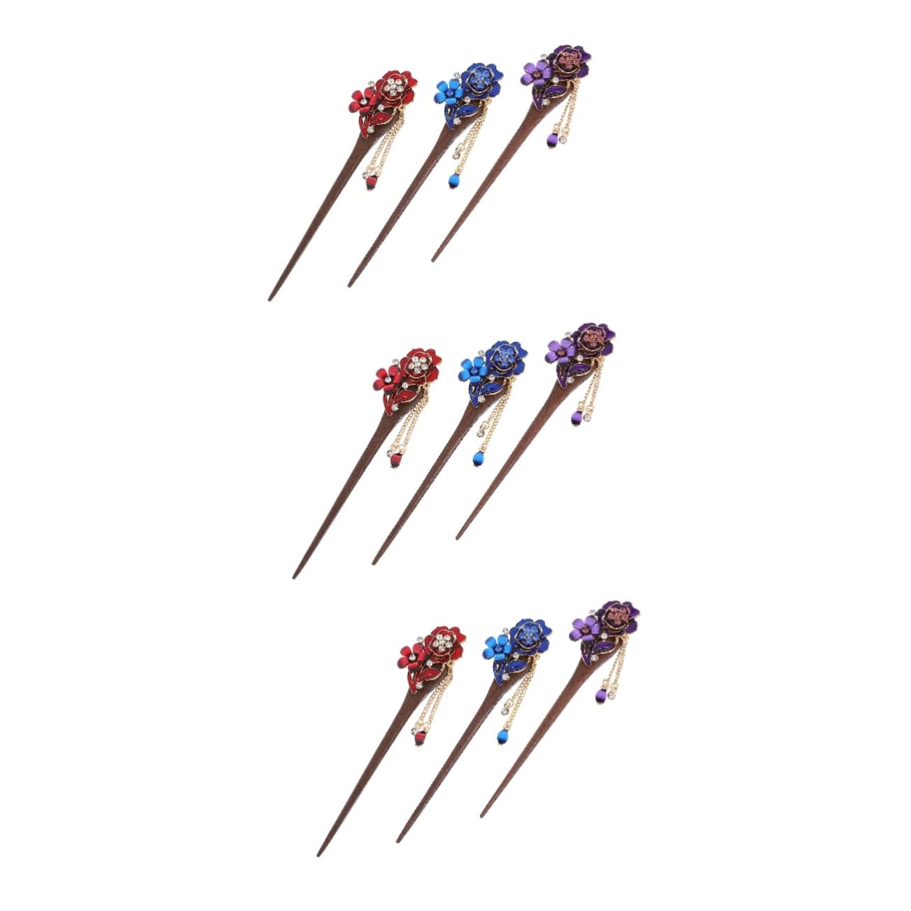 Beavorty 9stücke Teiliges Ethnische Haarnadeln Mit Funkelndem Handgemachte Haarspangen Für Chignon Und Hochsteckfrisuren Und Vintage Stil Für Elegante Auftritte