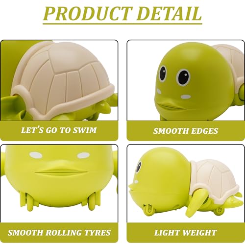 Image of Swimming Turtle Bath Toy for Kids | Floating Water Toy with Moving Action | Colorful Turtle Toy for Bath Time, Pool Play & Water Fun for Toddlers Green Colour
