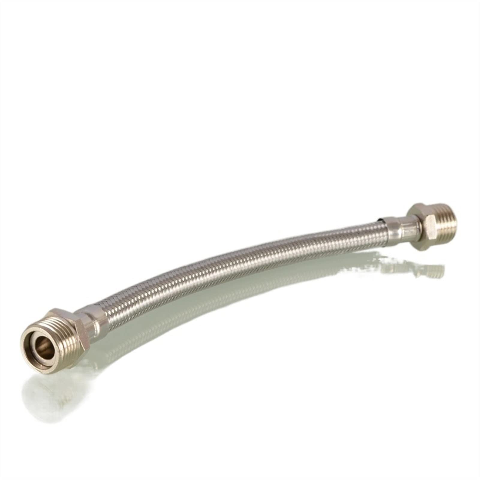Yviv1yn shower hose 1/2IN 304 stainless steel braided inlet hose faucet water  heater cold and hot water supply pipe metal connection pipe braided hose  pipe (Color : A, Length : 120) :