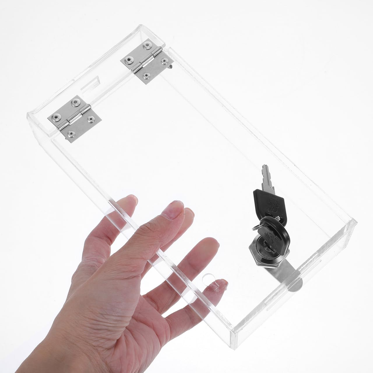 Gatuida Handybox Abschließbare: Handy Safe Aufbewahrungsbox mit Türschlössern und Schlüsseln Handytresor Transparente Phone Lock Box für Büro Klassenzimmer Fitnessstudio