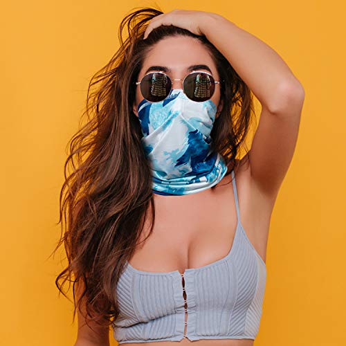 Neck Gaiter Face Mask Reusable, Cloth Face Masks Washable Bandana Face Mask, Sun Dust Protection Balaclava Face Cover Scarf Shield for Fishing Cycling - Thumbnail 3