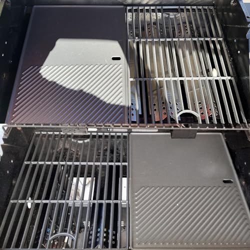 Image of 17 inch Cooking Grates and Griddle for Nexgrill Grill Parts 720-0830H 720-0783E Nexgrill Replacement Parts 5 Burner 720-0888N 720-0888 720-0697, Grill Parts for Kenmore, Uniflame and More