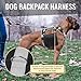 DORA BRIDAL Dog Backpack for Medium & Large Dogs, Dog Backpack Harness, Dogs Hiking Backpack with Side Pockets, Outdoors Pet Saddle for German Shepherd, Labrador (Black, Medium)