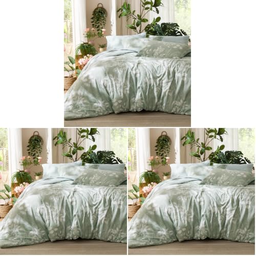 Image of Bedsure Queen Comforter Set - 7 Pieces Floral Sage Green GentleSoft Bedding Sets, Queen Bed in a Bag with Botanical Flowers Winter Comforter, Sheets, Pillowcases & Shams (Pack of 3)