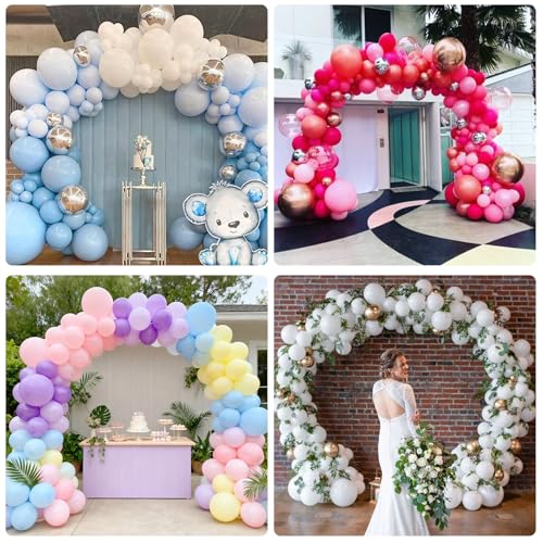 RUBFAC Balloon Arch Kit and Balloon Pump, 10Ft Wide Adjustable Balloon Arch Stand for Floor Frame with Electric Pump Bases Balloon Accessories for Birthday Party Baby Shower Festival Decorations - Image 8