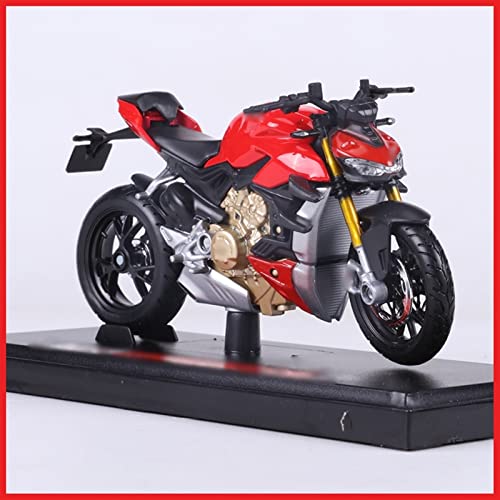 Modèle Vélo Moto Ducati Super Naked V4 S pour Décoration Bureau et Salon 1/18