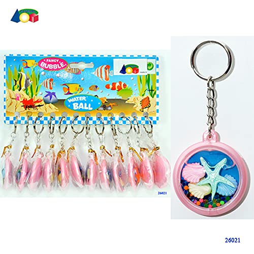 Ginmar Minuterie - (093D) - Portachiavi Rosa C/Acqua E Conchiglie