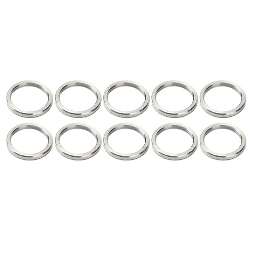 Miniatura 10 de Juego de 10 espaciadores de arandela de acero inoxidable de 0.591 in de diámetro exterior x 0.472 in de diámetro interior x 0.079 in0.157 in0.236