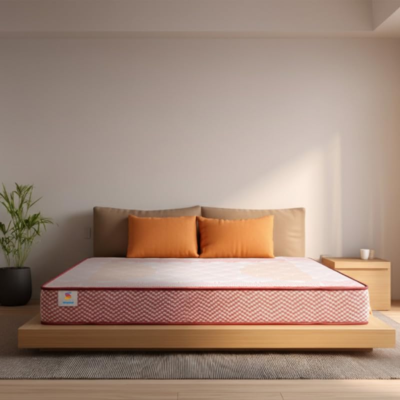 Image of Sleepwell Durafirm Classic Mattress | Rebonded Foam| Extra Firm, Quilted Top & Anti-Sag | Single Size | 75x36x5 | 10 Yr Warranty