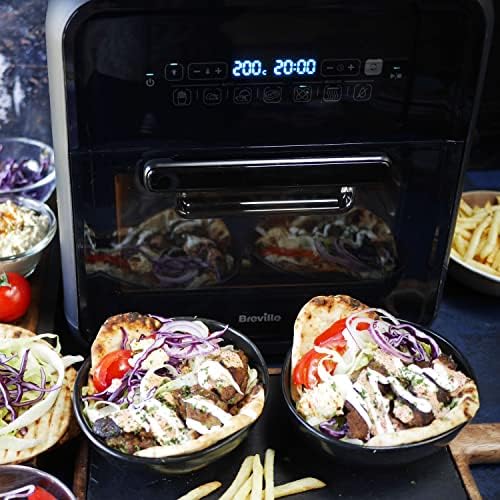 Breville Halo Rotisserie Air Fryer | 10 Litre Digital Air Fryer Oven | 2000 W | Fry, Bake, Roast and Dehydrate | Energy Efficient | Black and Grey [VDF127]