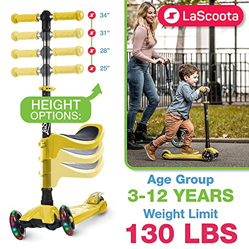 Toddler Scooter for Kids Ages 3-5 I Kids Scooter for Boys Girls I 3 Wheel Scooter for Kids Ages 3-5 I Toddler Scooter 2 Year Old and Up I Kick Scooter for Kids 2-5 I Boys Girls Scooter Yellow - Thumbnail 6