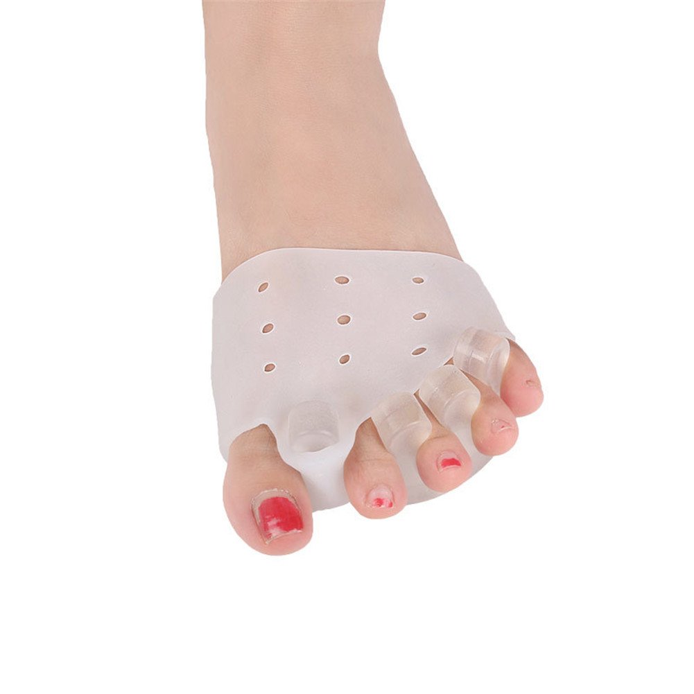 Zehenspreizer Silikon Gel Zehen Separator Set, Hallux Korrektur Zehenkorrektor für Frauen Männer, Zehenspreizer Hallux Valgus für Hammerzeh Bunion, 2 Paar Mittelfußpolster und Toe Separator Kit