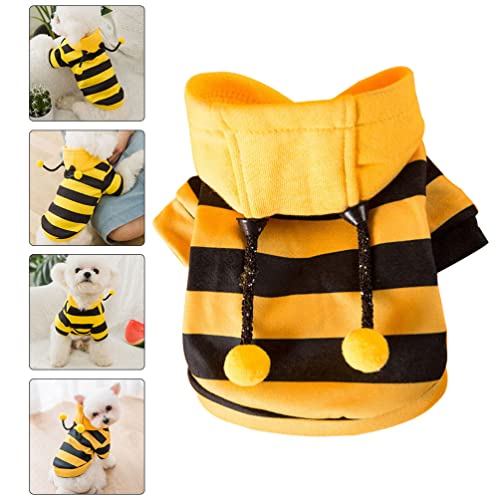 Striped Sweater Pet Costume Dog Hoodies: Cat Holiday Cosplay Warm Clothes Puppy Cute Hooded Coat Christmas Outfits for Cat Small Dogs Puppy Kitten XL Winter Clothing - Image 2