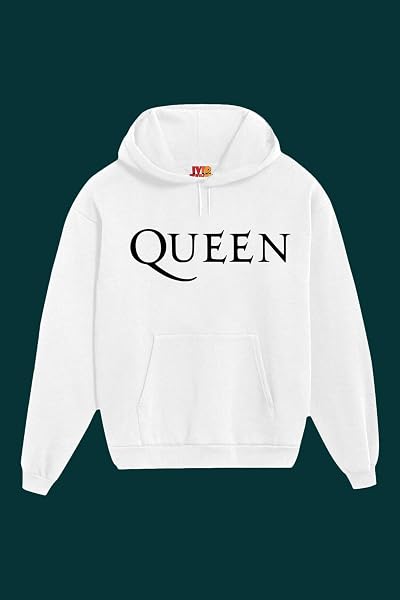 Unisex Siyah Queen Baskılı Sweatshirt