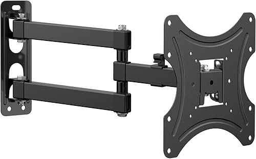 GLWIXY Soporte de pared para TV para televisores de pantalla LCD LED curvada plana de 17 a 43 pulgadas, soporte de pared giratorio VESA 7.874 x