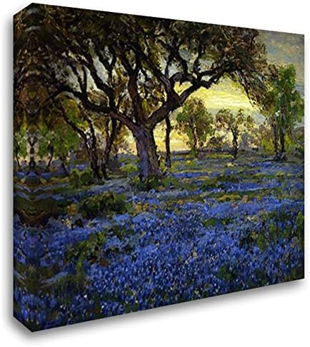 Old Live Oak Tree and Bluebonnets on The West Texas Military Grounds, San Antonio 24x20 Gallery Wrapped Stretched Canvas Art by Robert Julian Onderdonk