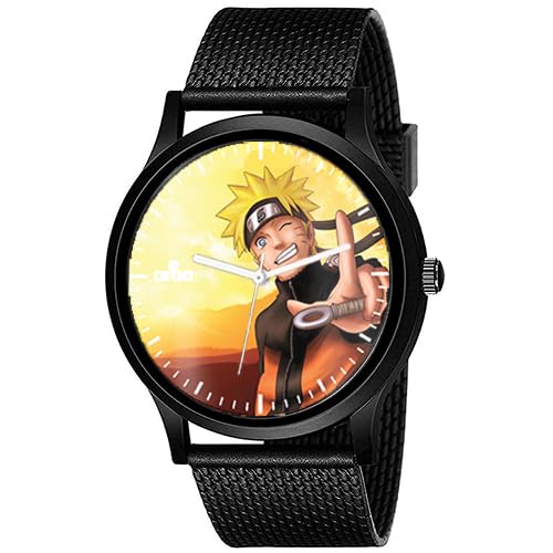AROA Watch New Watch for Naruto L Sign Sunset Model : 1078 Black Metal Type Analog Black Strap Watch Orange Dial for Men Stylish Watch for Boys- (B0CKHCG8GW) Amazon Price History, Amazon Price Tracker