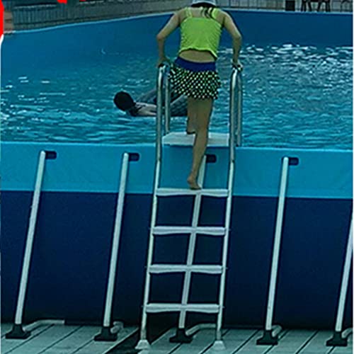 Escalera para piscina elevada acero inoxidable 52 pulg miniatura 4