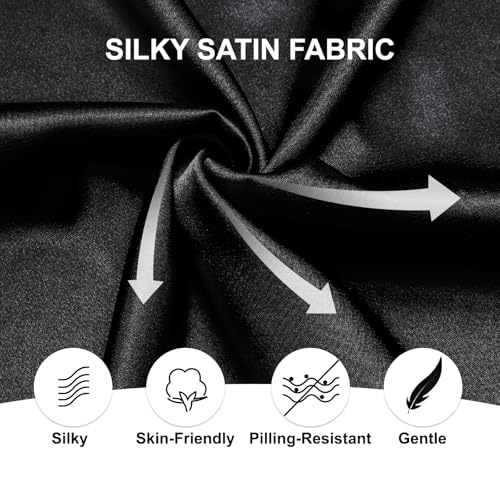 Image of Hi-Tie Men's Silk Satin Dress Shirts Long Sleeve Shiny Casual Button Up Shirts Luxury Party Disco Prom Wedding Shirt