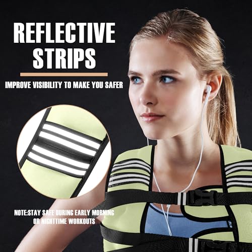 Image of NATURELUX Weighted Vest Men or Women - 5 /10 /15 /20 /25 /30lbs Weights with Reflective Stripe, Weighted Vest for Workout Equipment for Strength Training Running - Walking Weight Loss