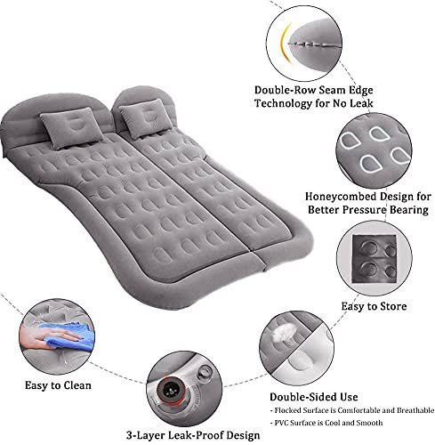 Image of Onirii Inflatable SUV Air Mattress - Thickened Camping Bed for Universal SUV, Truck, and Car Travel - Portable Blow Up Sleeping Pad