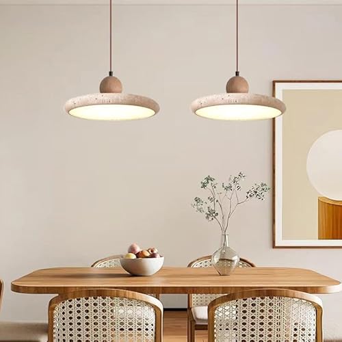 Lingcmp Creative Modern Dome Yellow Travertine Pendant Light Nordic Natural Stone Hanging Lamp Kitchen Island Over Sink Single Marble Modern Vintage Small Chandelier thumb #1