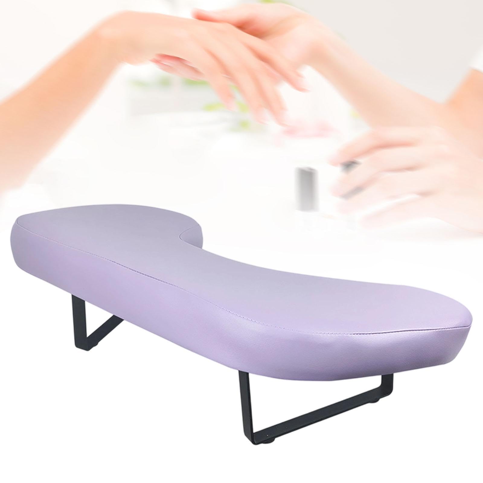 Harilla Cuscino per unghie a forma di U, poggiapiedi per manicure, poggiapiedi per unghie per professionisti, fai da te per la casa, Viola