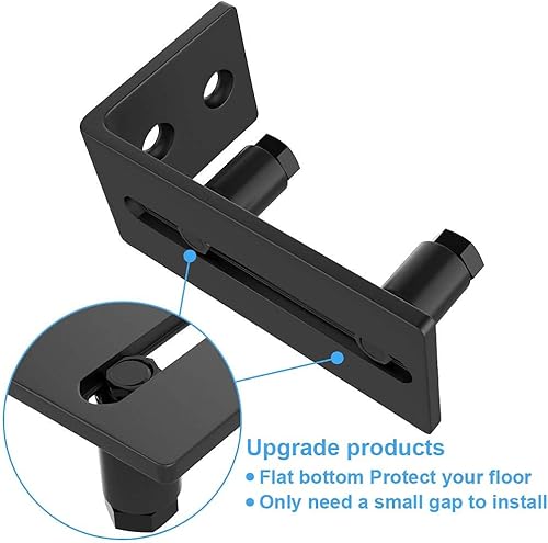 Miniatura 4 de ZEKOO Guía de piso para puerta de granero, herrajes para puerta corredera, guía de pared inferior de puerta, diseño empotrado, rodillo plano para