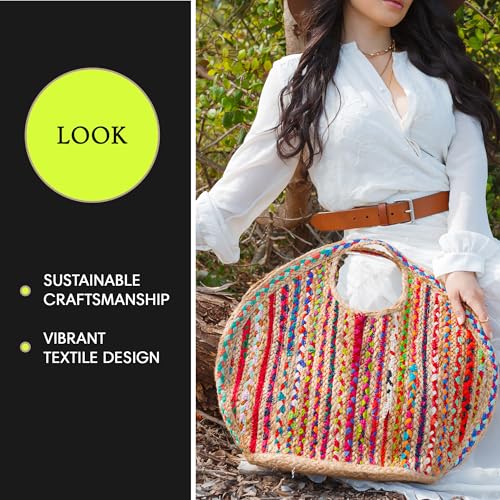 Bolso Tote para Mujer en Material de Algodón Entrelazado miniatura 4