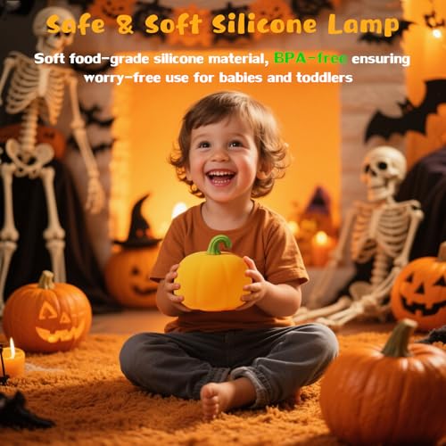 Lámpara de Noche Calabaza VEEKI para Niños miniatura 3