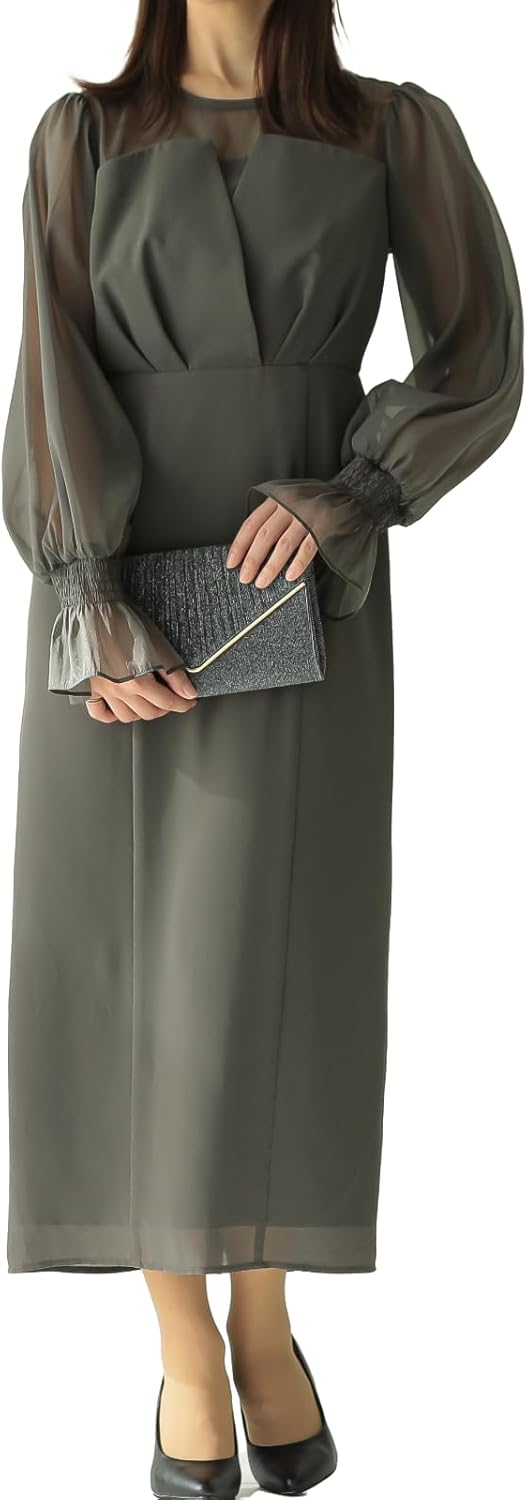 ハンドメイド 小花柄カムソンコーデュロイ 立ち襟バルーンチュニック