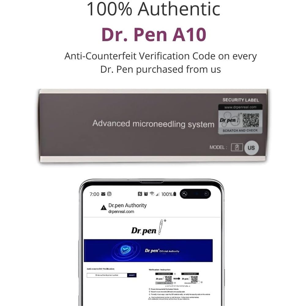 Dr. Pen Microneedling Pen – A10 Wireless & Wired Operation | Adjustable 0–2.5mm Needle Depth | 5 Speed Levels (Up to 16,000 RPM) | Includes 12-Pin, 36-Pin, 42-Pin, and Nano Cartridges | Professional Skincare Tool for Face, Body & Hair — view 7
