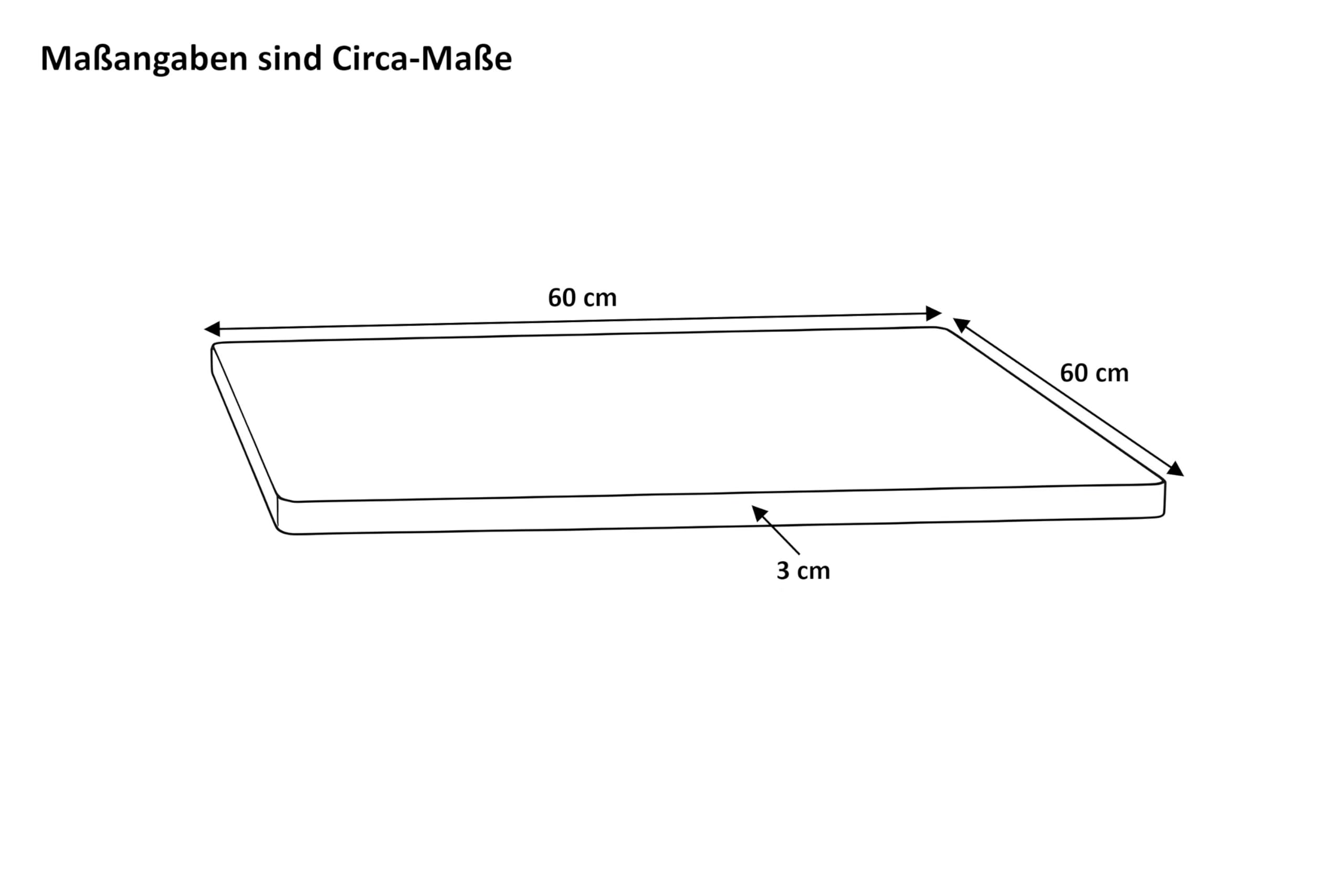 SAM Tischplatte Joan | 60 x 60 cm eckig | Holz | Farbe: Eiche | gerade Kante | Holzplatte für Küche & Café